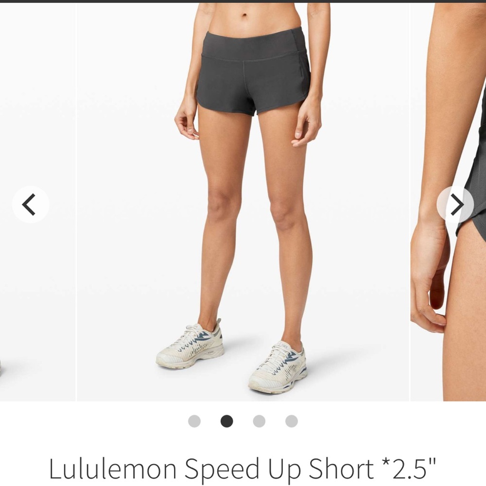 Lululemon - Women’s Black Shorts with Gray Trim - Size 4